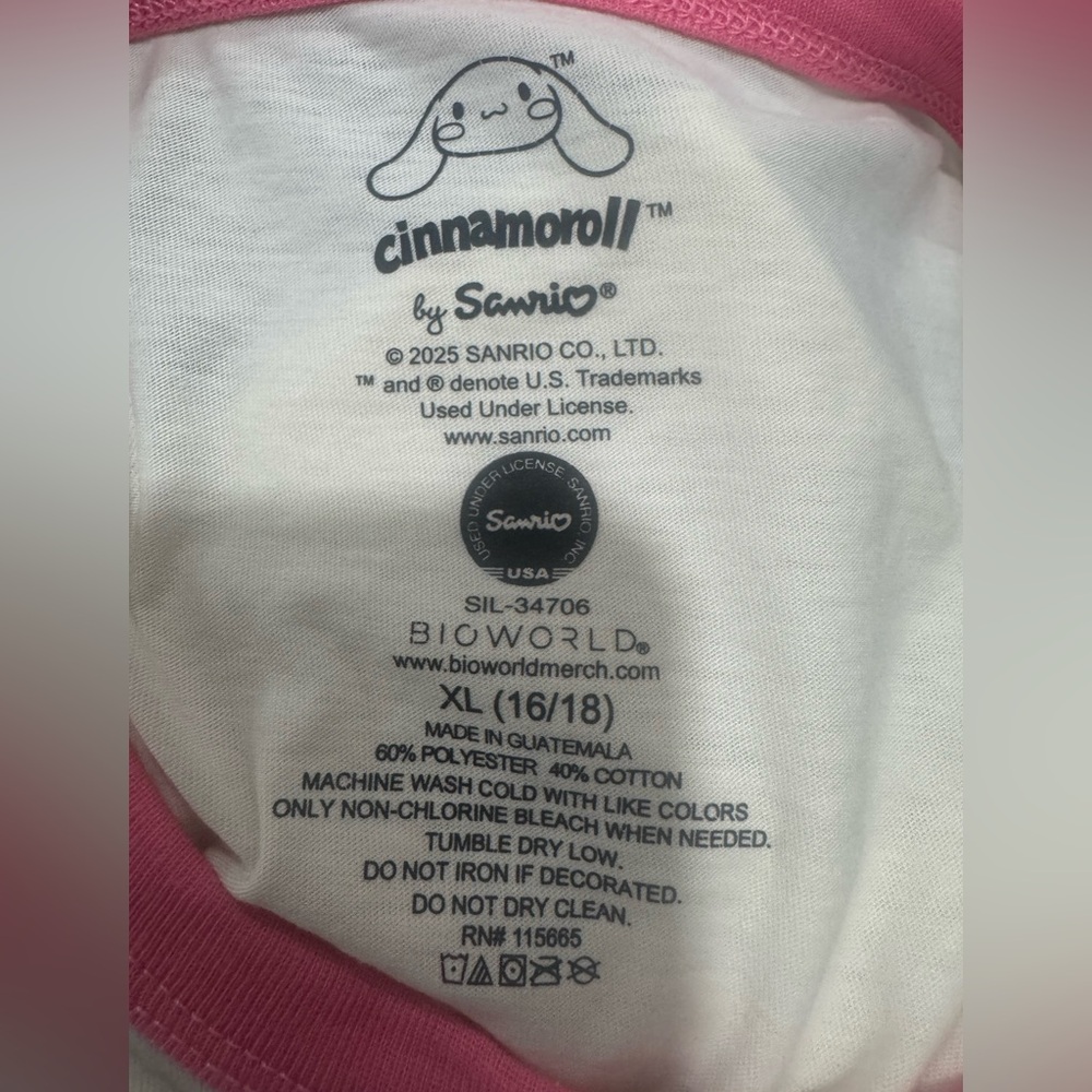 Sanrio Cinnamoroll Pink and White Tee - Picture 5 of 5